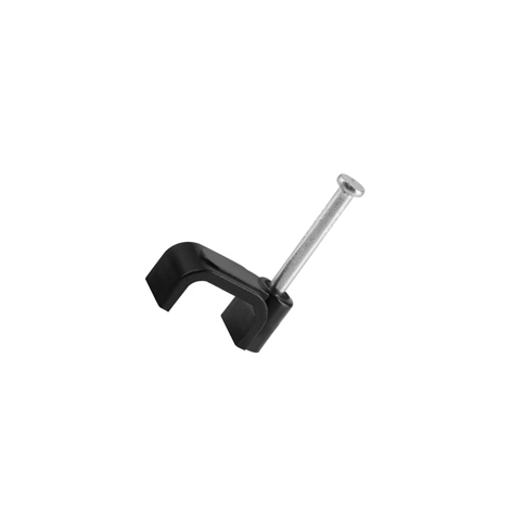 6MM SQUARE CABLE CLIP BLACK