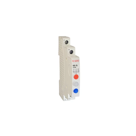 RED/WHITE/BLUE LED INDICATOR - DIN RAIL 230V