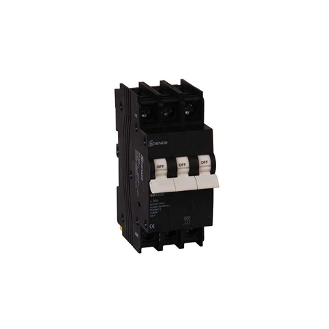 10A 3P AC MINI RAIL SCHENKER MCB 3KA C-CURVE