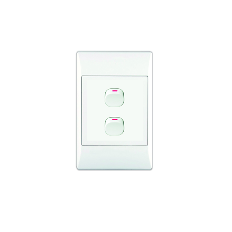 2 LEVER 2-WAY SWITCH 2X4 C/W WHITE COVER PLATE