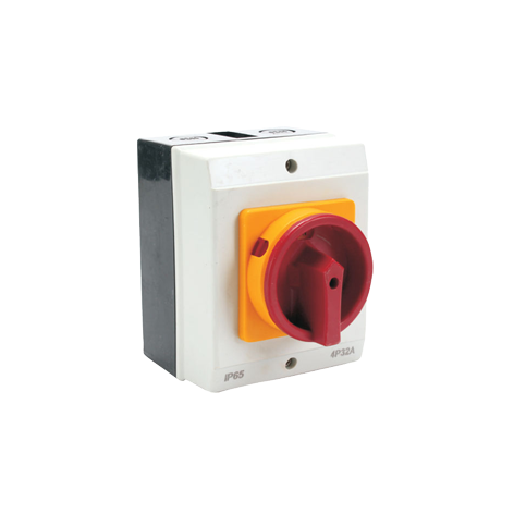 63A 4P LOCKABLE SURFACE MOUNT ROTARY ISOLATOR IP65