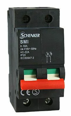 SCHENKER 2P EARTH LEAKAGE 63A ISOLATOR